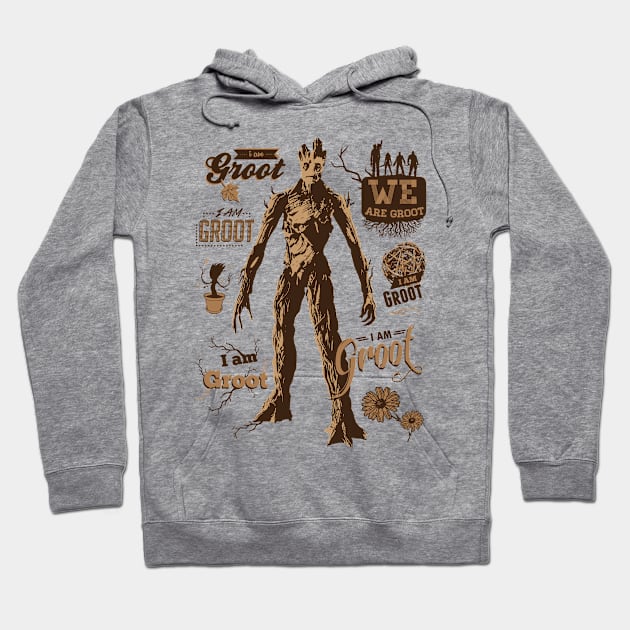 Groot Quotes Hoodie by aviaa